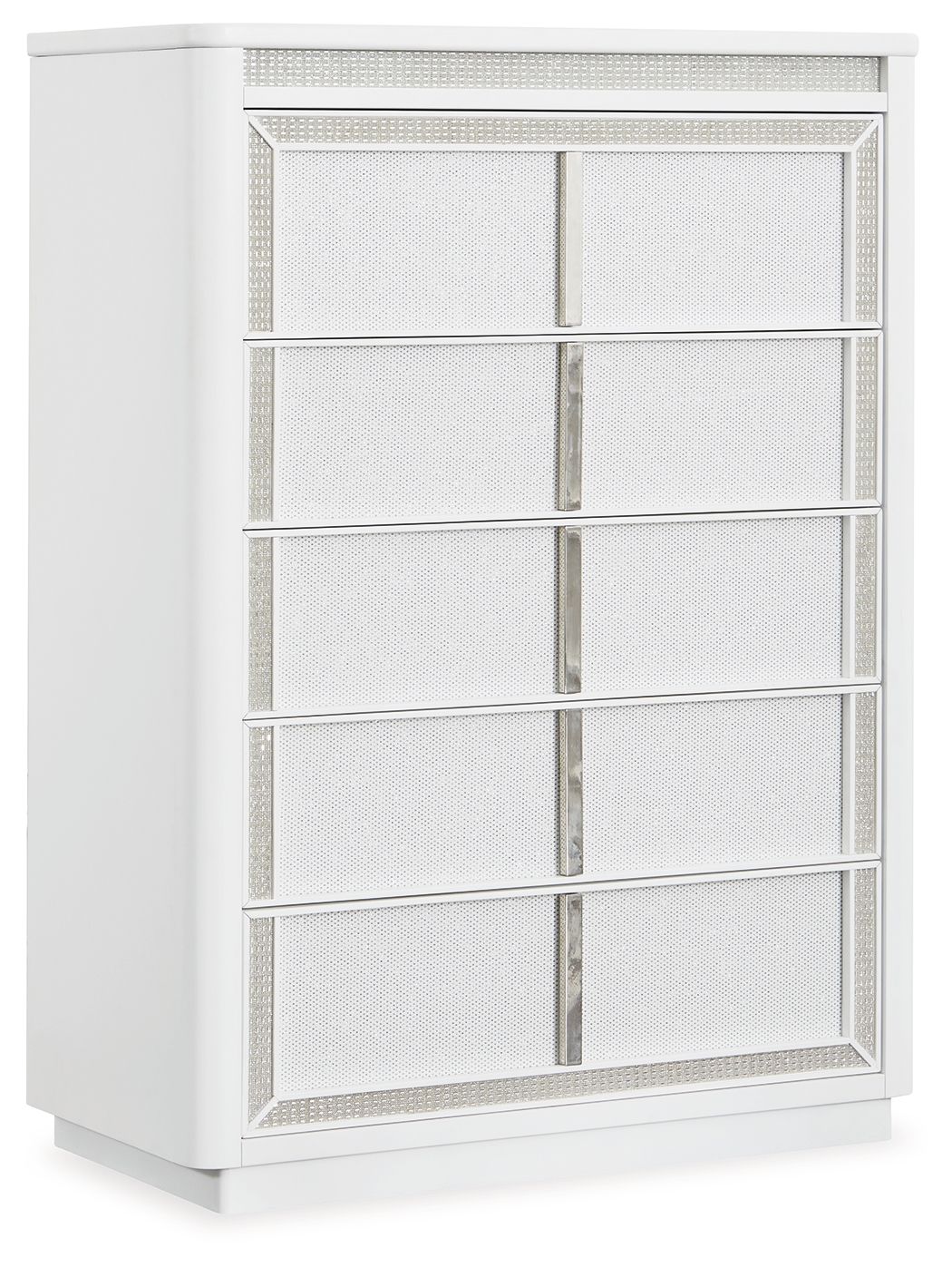 Chalanna - Five Drawer Chest - White by Ashley – Accent Chests