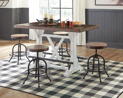 Valebeck - Rectangular Dining Room Counter Table - White / Brown by Ashley – view 4