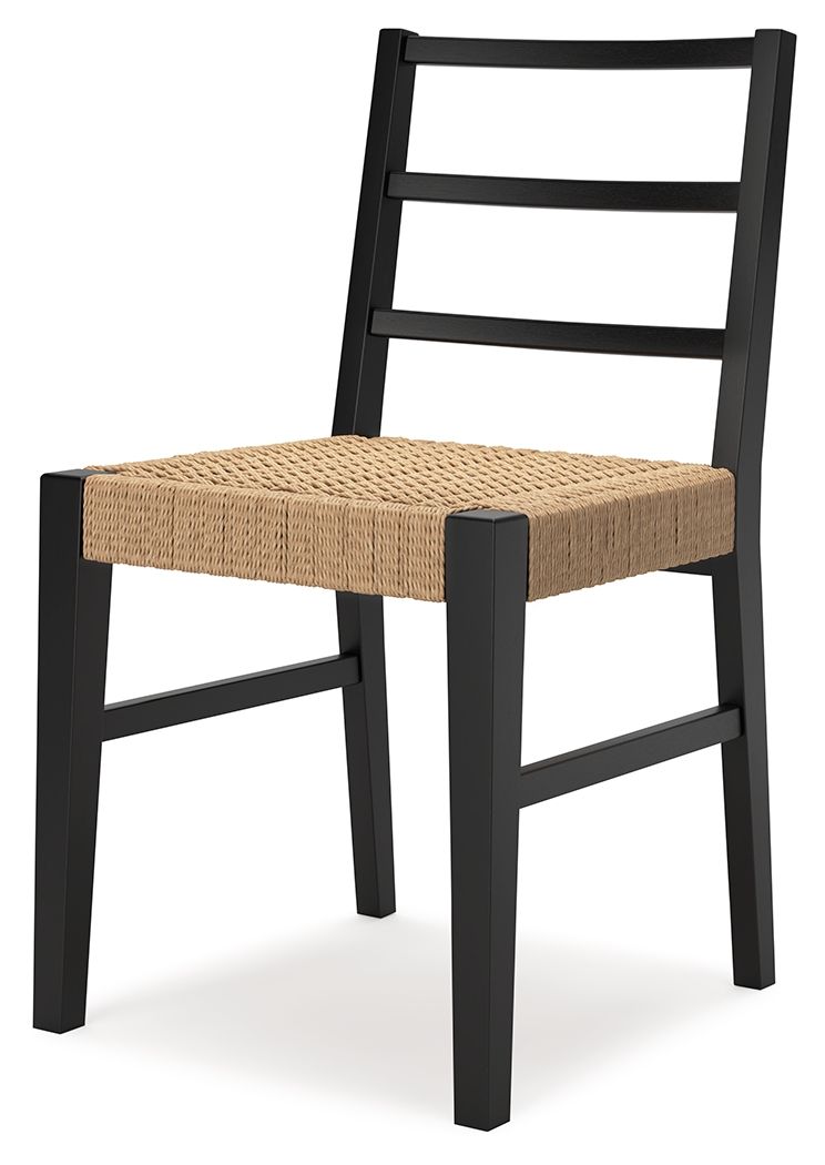 Isanti - Dining Room Side Chair (Set of 2) - Light Brown / Black by Ashley – view 4