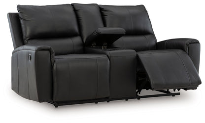 Glossmore - Reclining Loveseat With Console - Black by Ashley – view 3