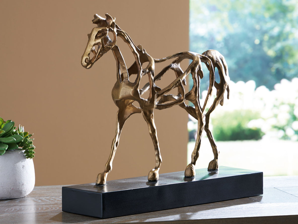 Grainville - Sculpture - Antique Gold Finish by Ashley – view 4
