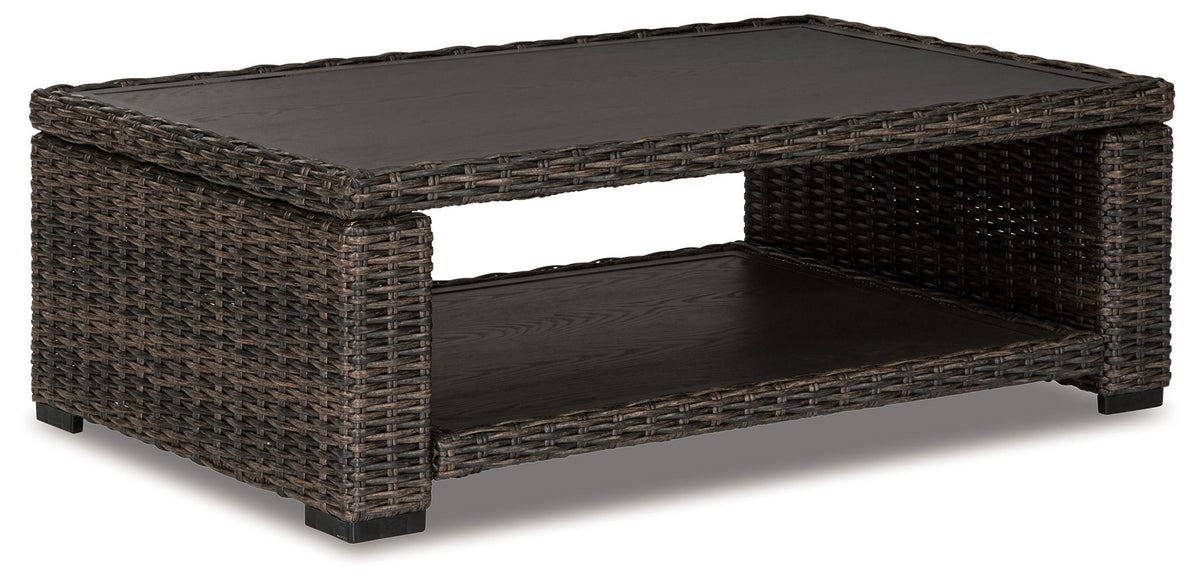 Grasson Lane - Rectangular Cocktail Table - Brown by Ashley – Coffee Tables