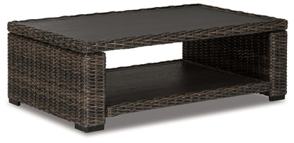 Grasson Lane - Rectangular Cocktail Table - Brown by Ashley – Coffee Tables