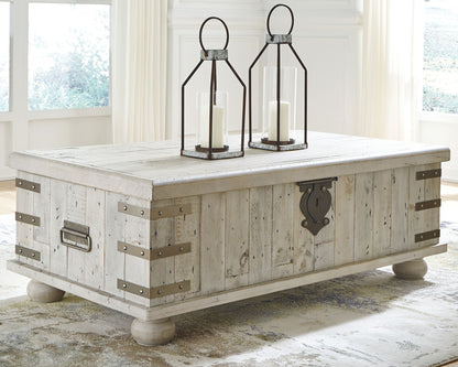 Carynhurst - Lift Top Cocktail Table - White Wash Gray by Ashley – view 4