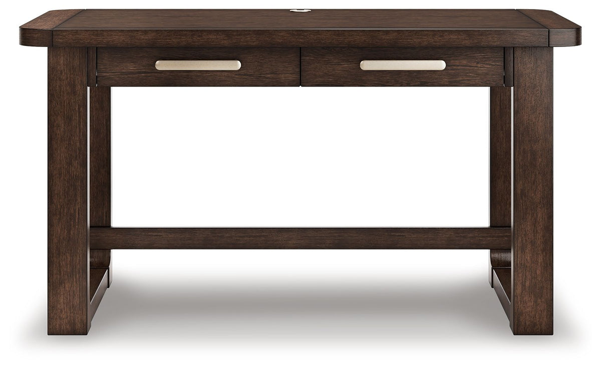 Breckington - Home Office Desk - Dark Brown by Ashley – view 3