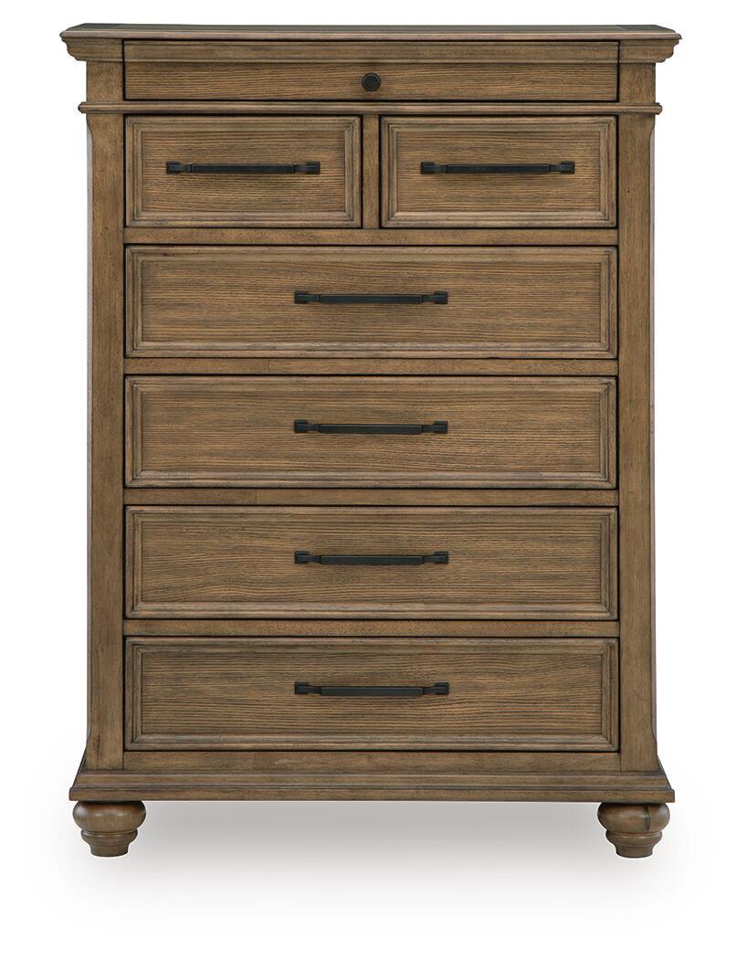 Karallin - Seven Drawer Chest - Medium Brown by Ashley – view 4