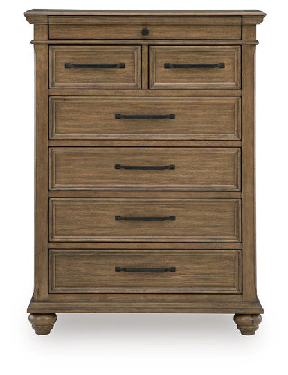 Karallin - Seven Drawer Chest - Medium Brown by Ashley – view 4