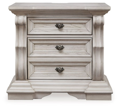 Bruchandi - Three Drawer Night Stand - Antique White by Ashley – view 4
