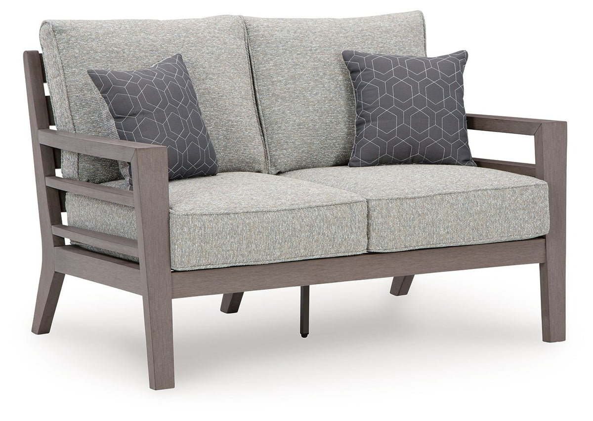 Hillside Barn - Loveseat With Cushion - Gray / Brown by Ashley – Loveseats
