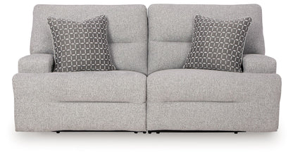 Acklen Place - 2-Piece Power Reclining Sectional Loveseat - Pewter by Ashley – Reclining Sectionals