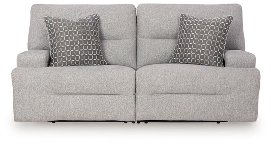 Acklen Place - 2-Piece Power Reclining Sectional Loveseat - Pewter by Ashley – Reclining Sectionals