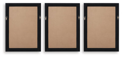 Janisburg - Wall Art Set (Set of 3) - Black / White / Brown by Ashley – view 4