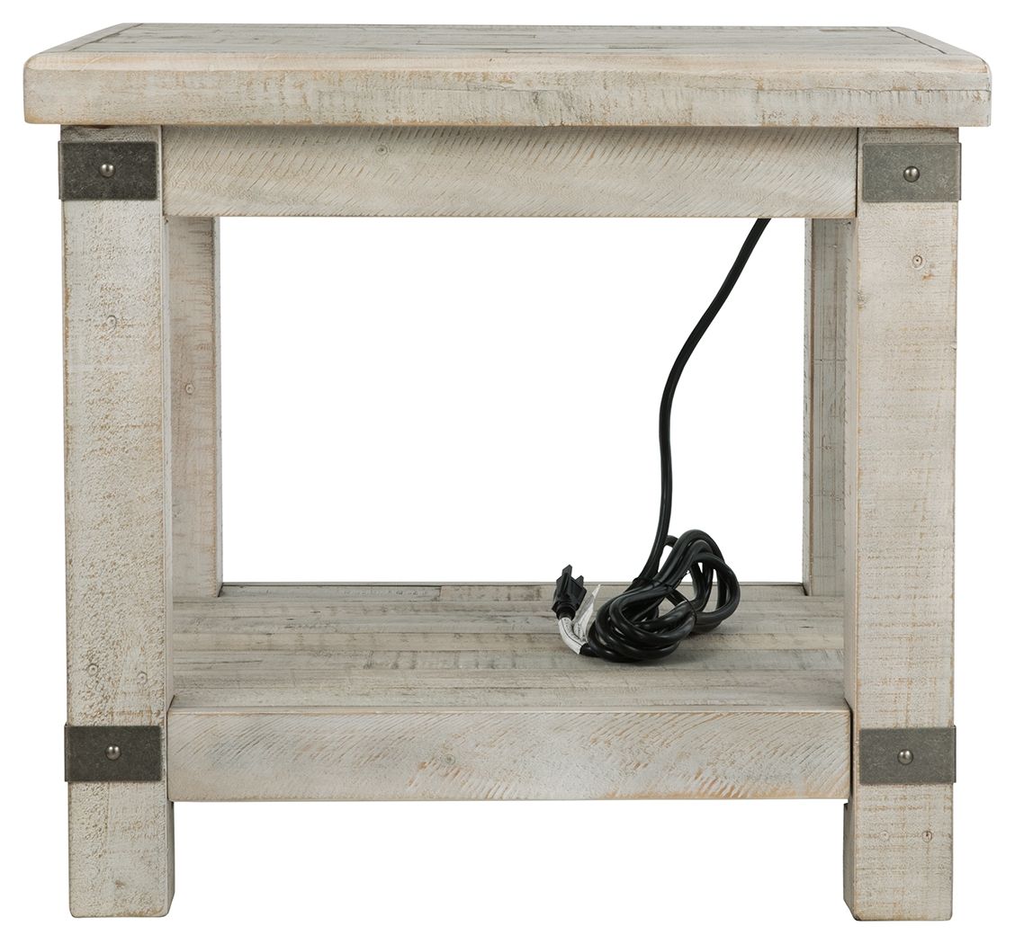 Carynhurst - Rectangular End Table - White Wash Gray by Ashley – view 3