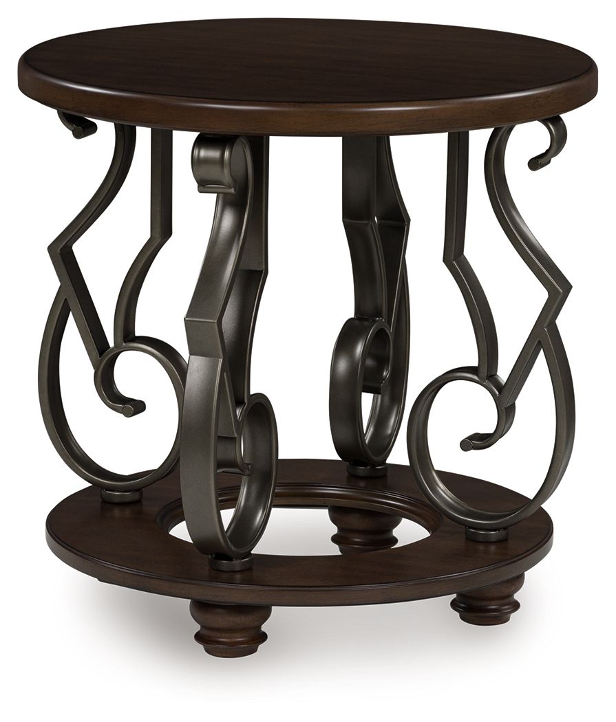 Frallyn - Round End Table - Dark Brown by Ashley – End Tables