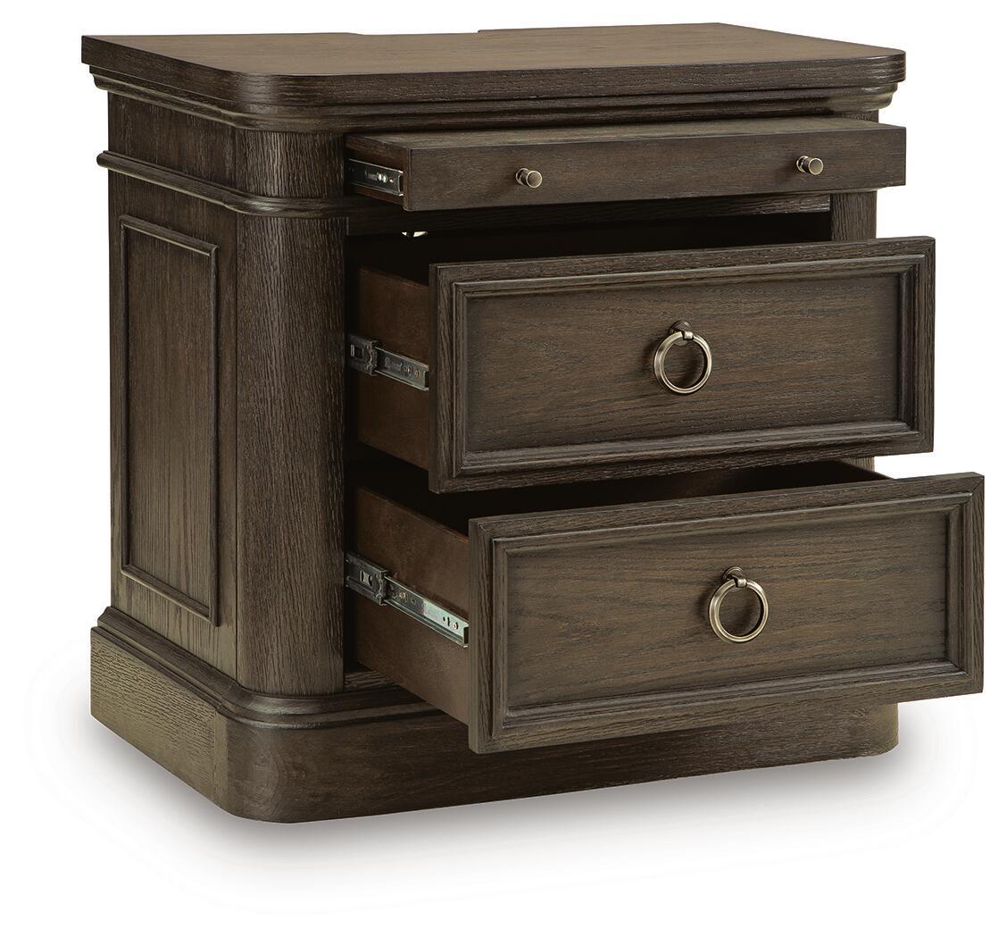 Wickenger - Two Drawer Night Stand - Dark Brown by Ashley – view 3