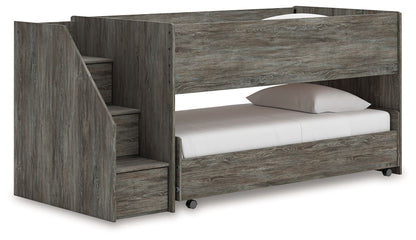 Frandern - Twin Over Twin Loft Bed - Gray by Ashley – Loft Beds