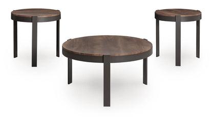 Horizon Hills - Occasional Table Set (Set of 3) - Brown / Black by Ashley – view 3