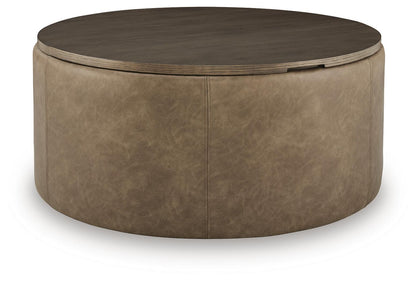 Bethanstone - Storage Ottoman - Warm Brown by Ashley – Storage Ottomans