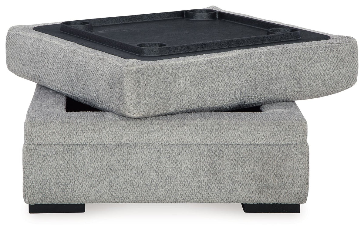 Casselbury - Ottoman With Storage - Cement by Ashley – view 4