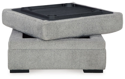 Casselbury - Ottoman With Storage - Cement by Ashley – view 4