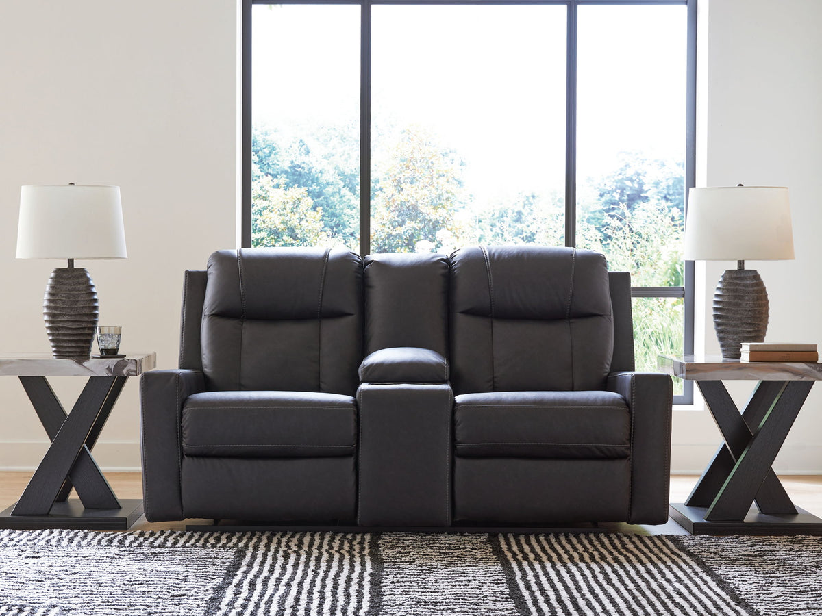 Mackmenville - Double Reclining Loveseat With Console – view 8