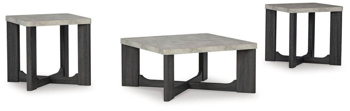 Sharstorm - Occasional Table Set (Set of 3) - Two-tone Gray by Ashley – Table Sets