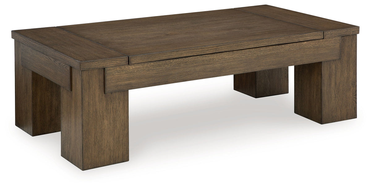 Rosswain - Lift Top Cocktail Table - Warm Brown by Ashley – Cocktail Tables