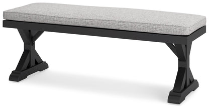 Beachcroft - Bench With Cushion - Black / Light Gray by Ashley – view 4