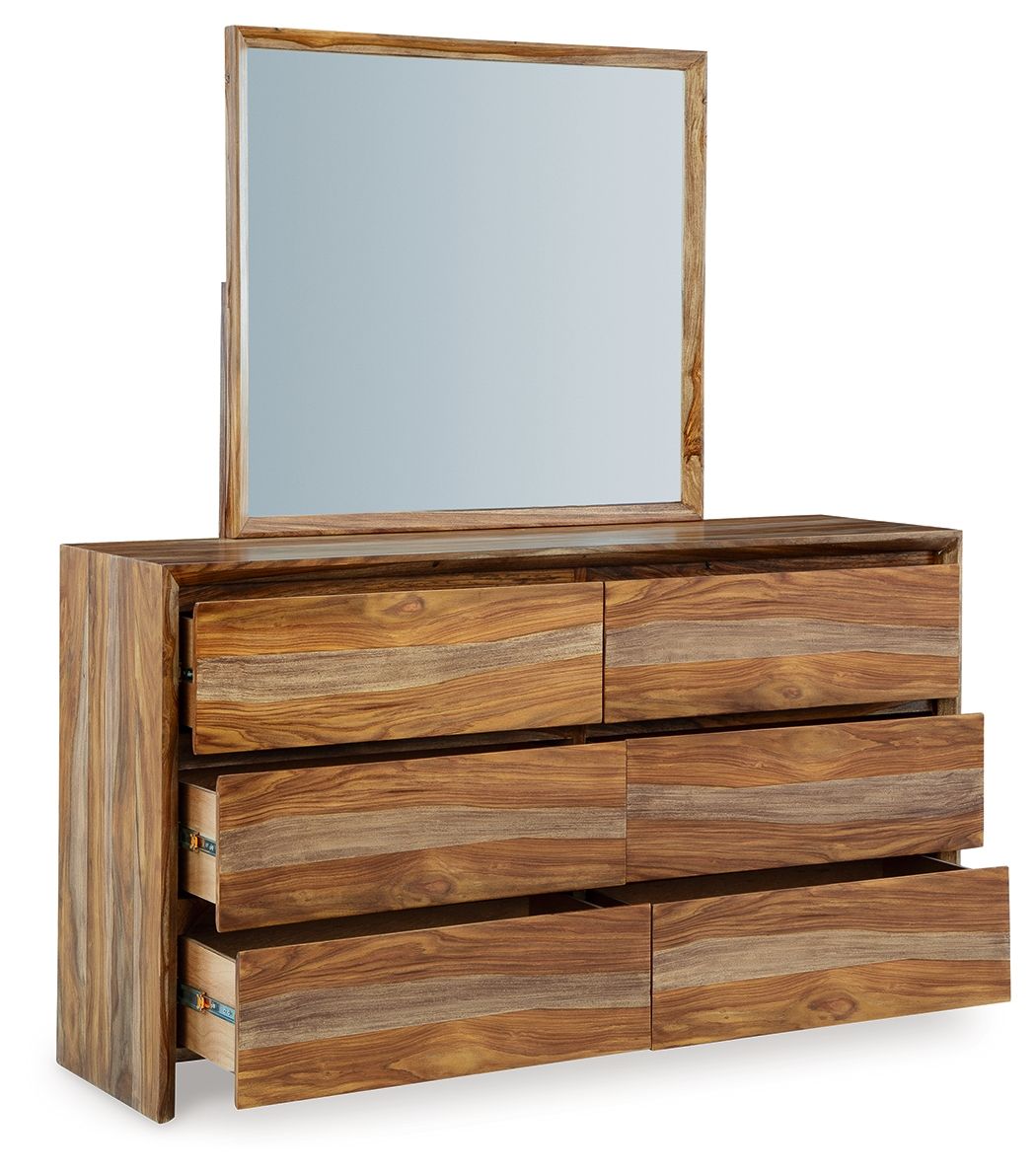 Dressonni - Dresser And Mirror - Brown by Ashley – view 4