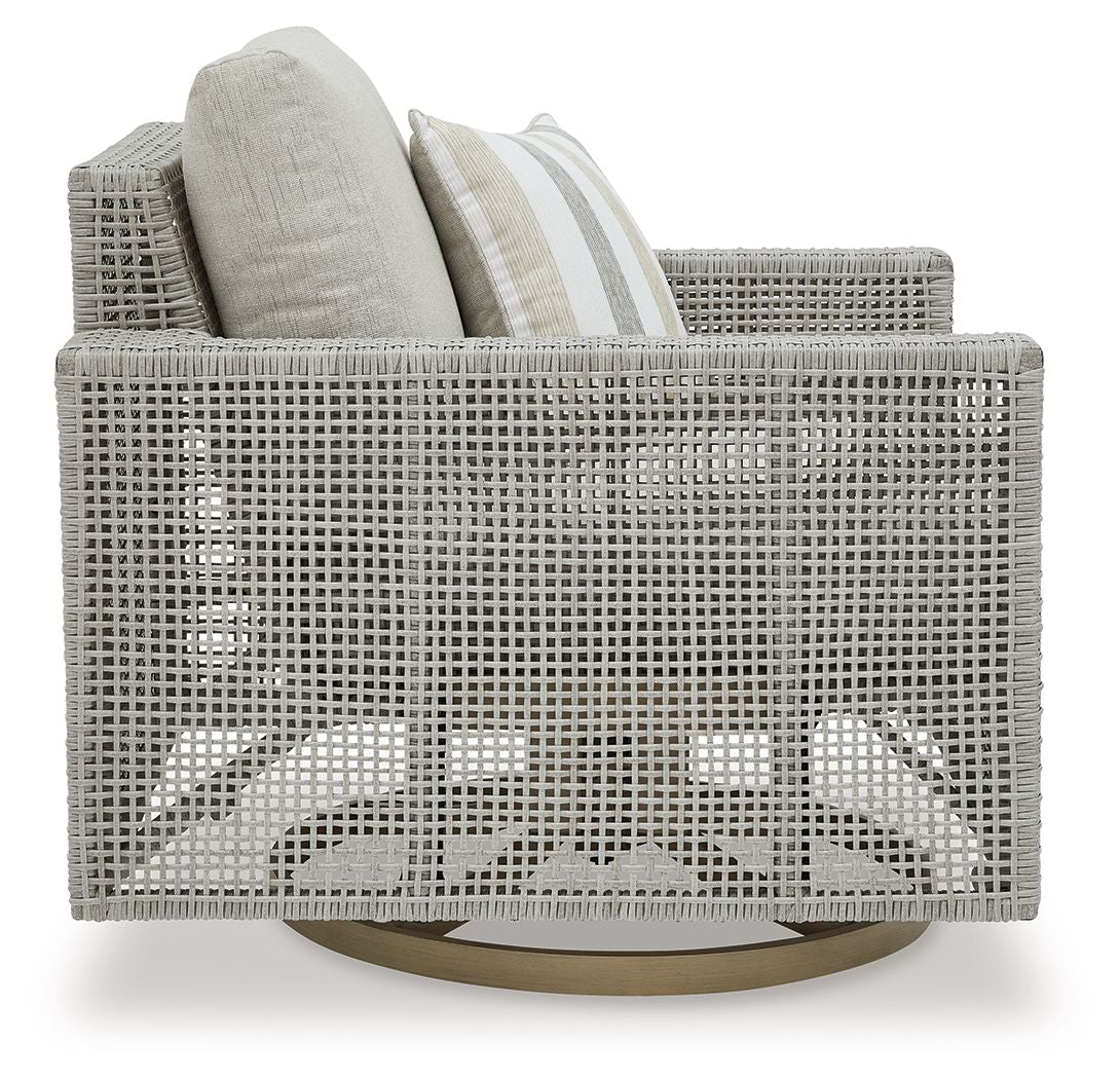 Seton Creek - Swivel Lounge With Cushion - Gray by Ashley – view 4
