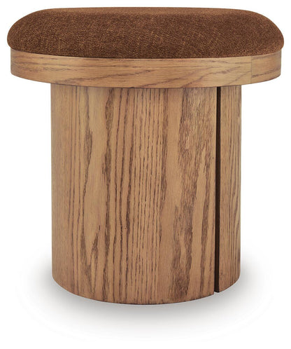 Lewisen - Accent Ottoman - Clay by Ashley – Accent Ottomans