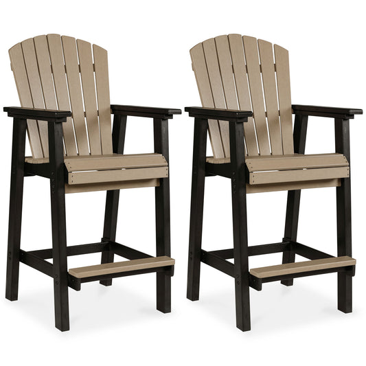 Fairen Trail - Tall Barstool (Set of 2) - Black / Driftwood by Ashley – Chair Sets