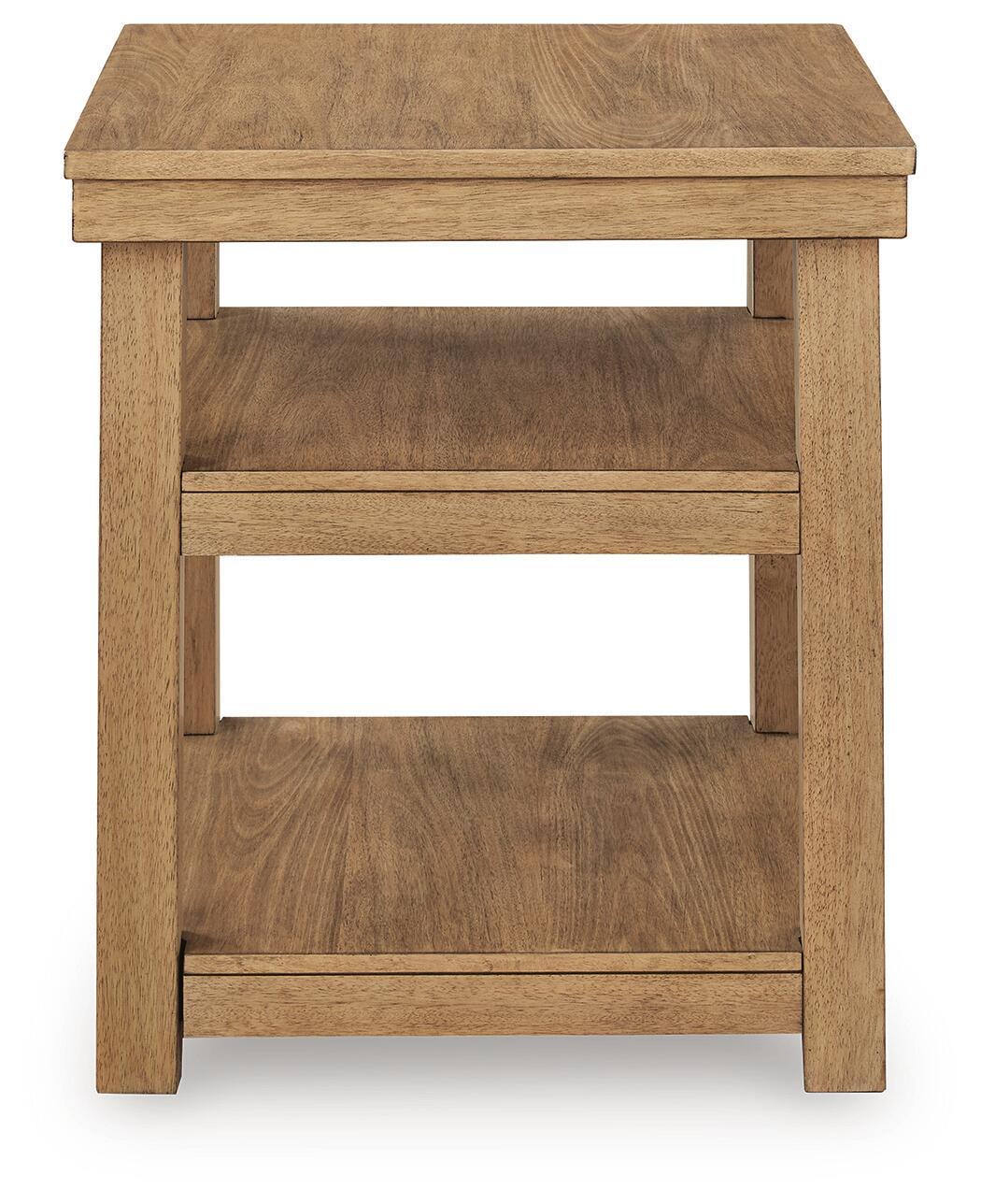 Wittenmyer - Rectangular End Table - Natural / Black by Ashley – view 4