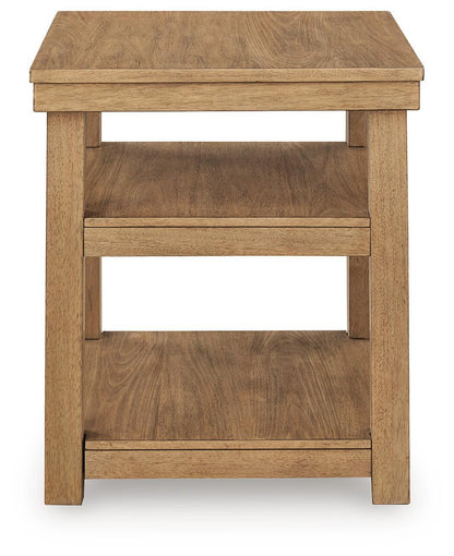 Wittenmyer - Rectangular End Table - Natural / Black by Ashley – view 4