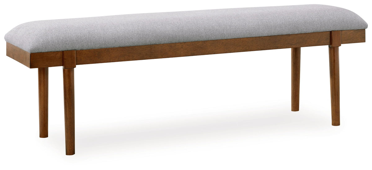 Lyncott - Large Upholstered Dining Room Bench - Gray / Brown by Ashley – Upholstered Benches