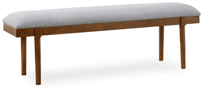 Lyncott - Large Upholstered Dining Room Bench - Gray / Brown by Ashley – Upholstered Benches