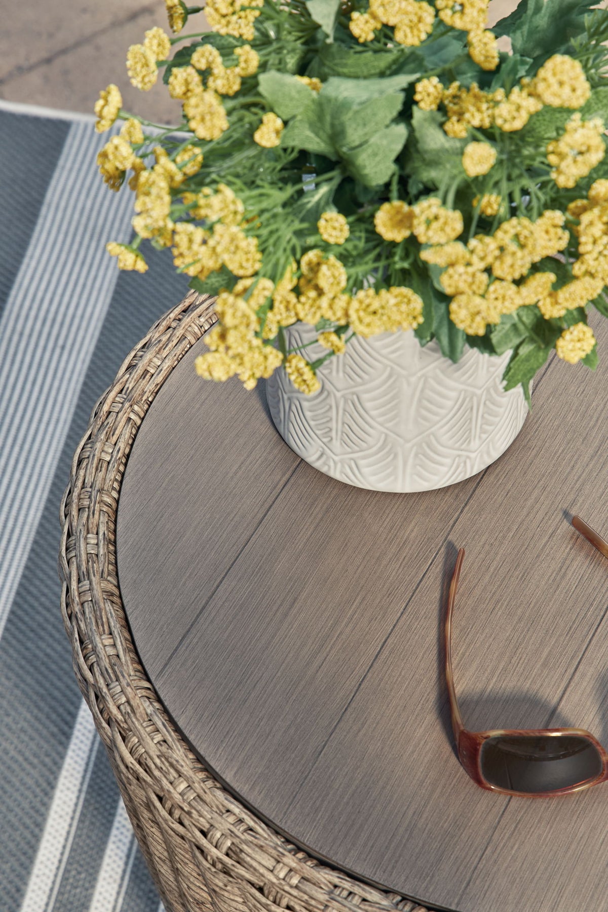 Danson - Round End Table - Beige by Ashley – view 4