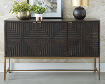 Elinmore - Accent Cabinet - Brown / Gold Finish by Ashley – view 4