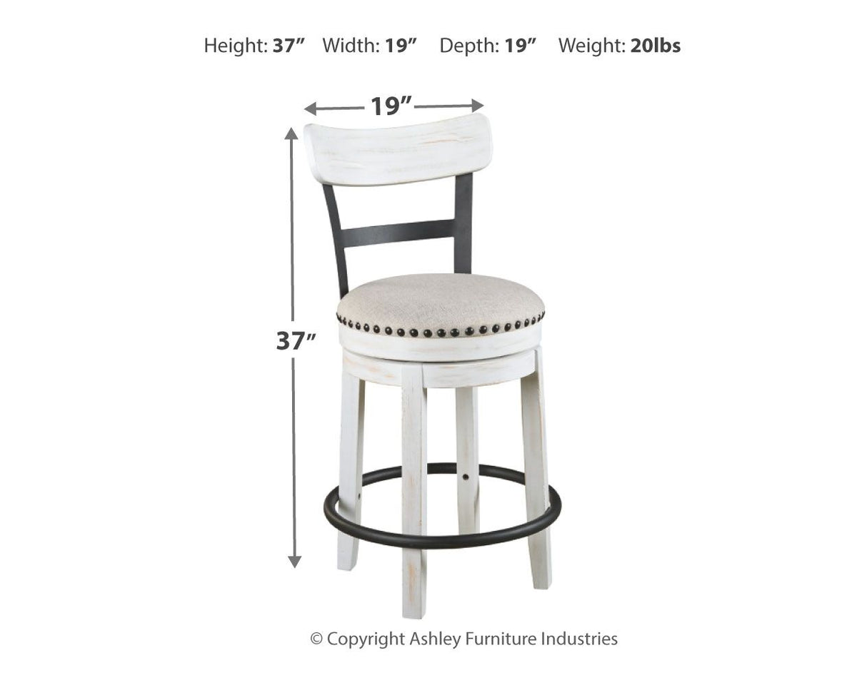 Valebeck - Full Back Swivel Stool by Ashley – view 11