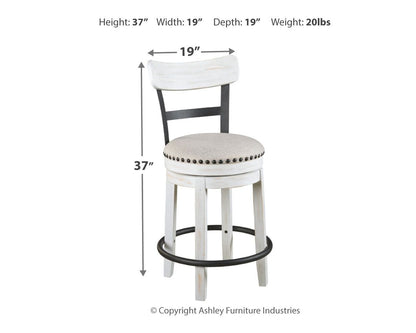 Valebeck - Full Back Swivel Stool by Ashley – view 11