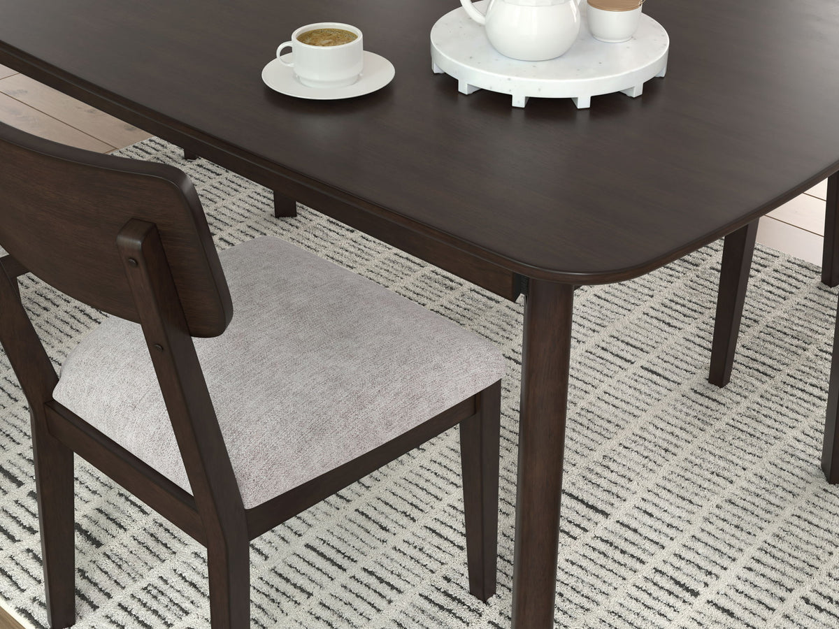 Shorbyn - Dining Room Table Set (Set of 5) - Merlot by Ashley – view 3