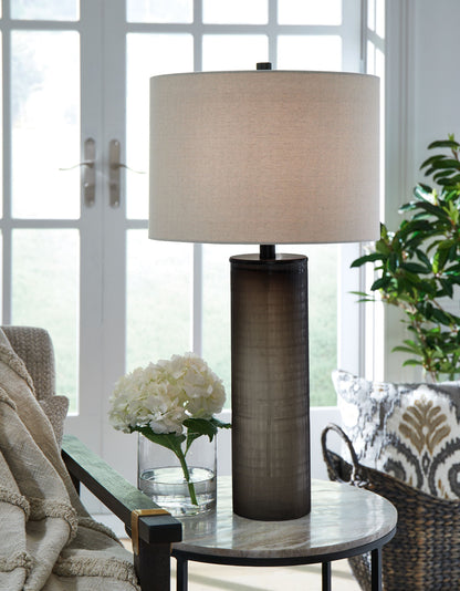 Dingerly - Glass Table Lamp - Brown by Ashley – view 3