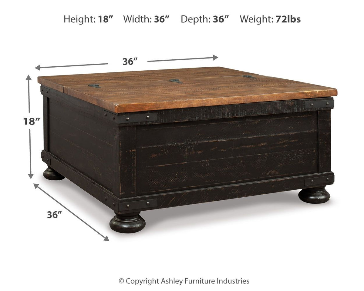 Valebeck - Lift Top Cocktail Table - Black / Brown by Ashley – view 4