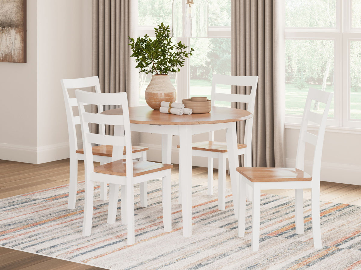 Gesthaven - Round Dining Room Drop Leaf Table Set by Ashley – view 3