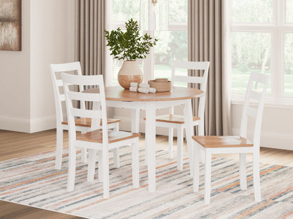 Gesthaven - Round Dining Room Drop Leaf Table Set by Ashley – view 3