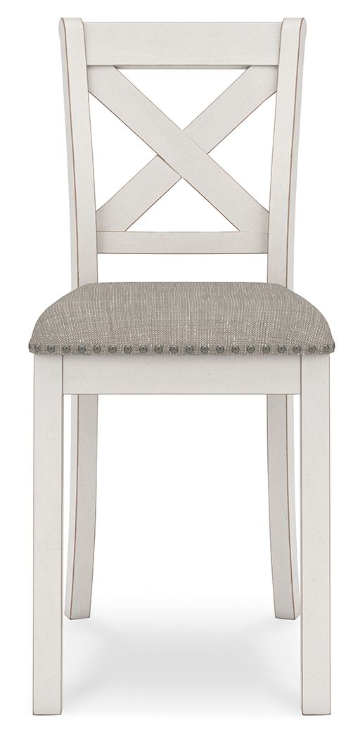 Robbinsdale - Upholstered Barstool (Set of 2) - Antique White by Ashley – view 4