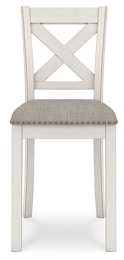 Robbinsdale - Upholstered Barstool (Set of 2) - Antique White by Ashley – view 4