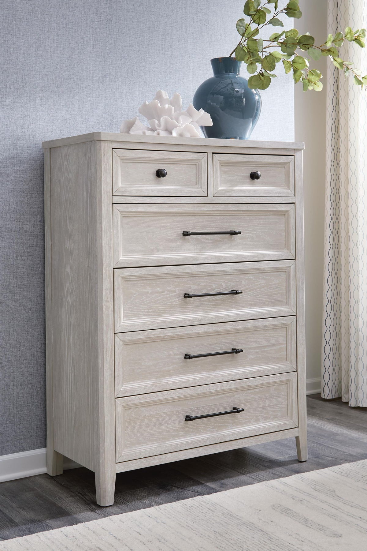 Darbonton - Six Drawer Chest - Dove White by Ashley – view 4