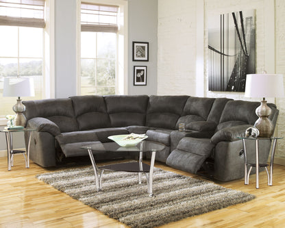 Tambo - Right Arm Facing Loveseat With Console 2 Pc Sectional - Pewter by Ashley – view 4