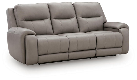 Real Moments - Power Reclining Sofa With Audio Seating - Ash by Ashley – Reclining Sofas